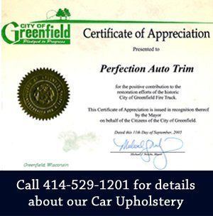 car roof upholstery milwaukee Perfection Auto Trim