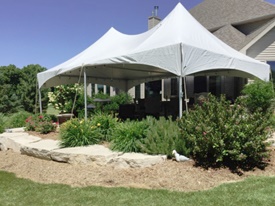 Backyard, patio & driveway tent rentals are perfect for smaller gatherings.